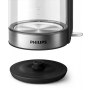 Czajnik Philips HD9339/80 elektryczny, 2200 W, 1,7 l, stal nierdzewna/szkło, podstawa obrotowa 360°, czarno-srebrny - 4